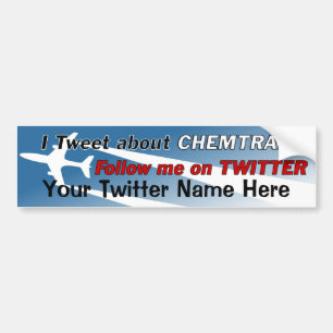 Adesivo Para Carro Tweet sobre Chemtrails Bumpersticker