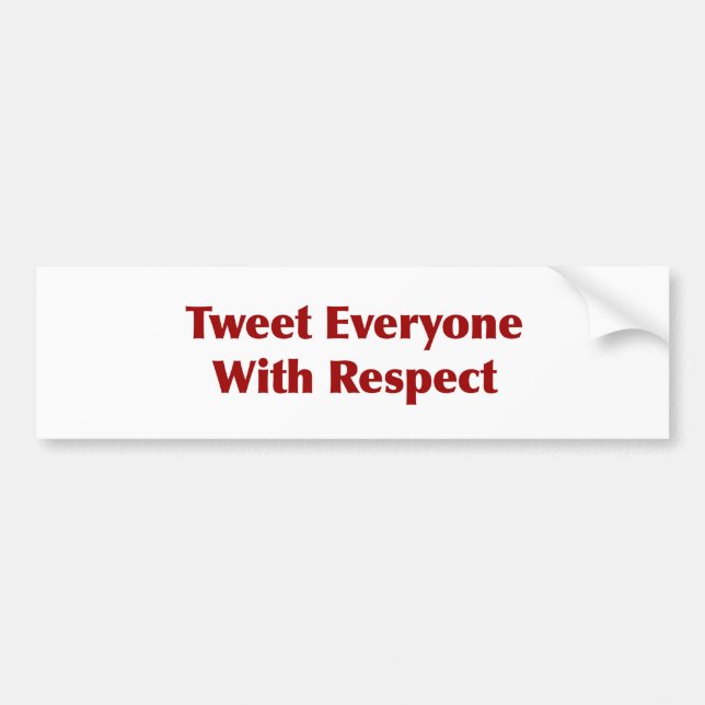 Adesivo Para Carro Tweet Todos com Respeito (Frente)