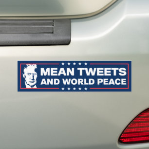 Adesivo Para Carro Tweets Médios e Bomba Mundial para a Paz 2024