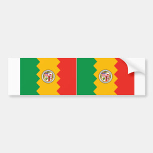 Adesivo Para Carro TWO Los Angeles Flag
