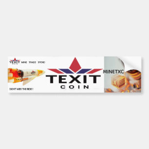 Adesivo Para Carro TXC da Moeda TeXit e não perca a pista