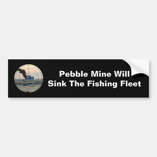 Adesivo Para Carro U-29 - Stop Pebble Mine (Frente)
