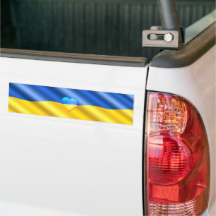 Adesivo Para Carro Ucrânia - Paz - Bandeira Ucraniana - Liberdade 