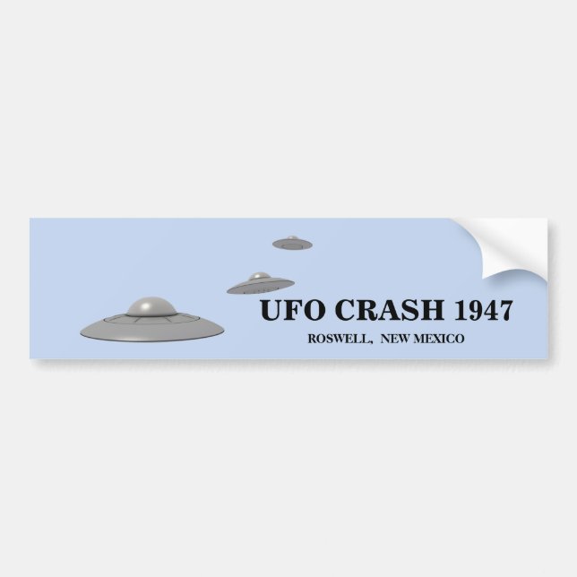 ADESIVO PARA CARRO UFO CRASH 1947 - ROSWELL, NOVO MÉXICO (Frente)