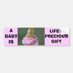 ADESIVO PARA CARRO UM BEBÊ É O PRESENTE DO PRECIOSO DA VIDA