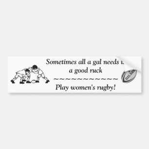 Adesivo Para Carro Um bom ruck o rugby das mulheres