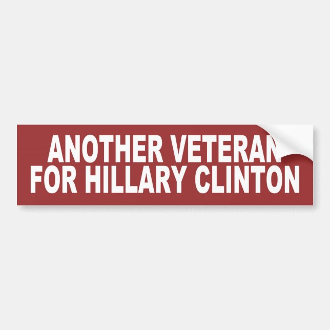 Adesivo Para Carro Um outro veterano para Hillary Clinton 2016 (Frente)