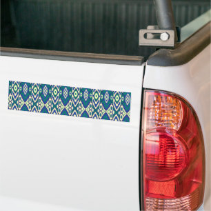 Adesivo Para Carro um padrão azul e verde com fundo branco