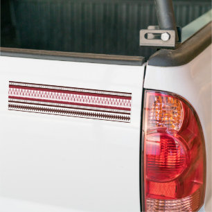 Adesivo Para Carro um padrão listrado vermelho e branco