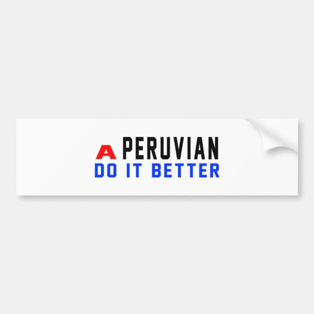 Adesivo Para Carro Um Peruvian melhora (Frente)