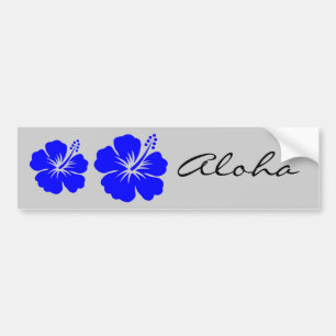 Adesivo Para Carro Uma flor azul do hibiscus