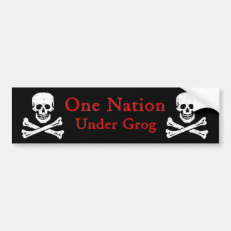 Adesivo Para Carro Uma nação sob o Grog Bumpersticker (litros