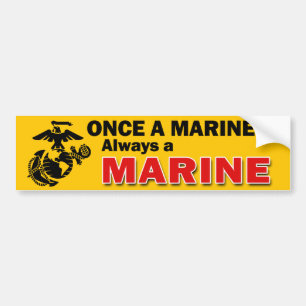 Adesivo Para Carro Uma vez um fuzileiro naval sempre um autocolante