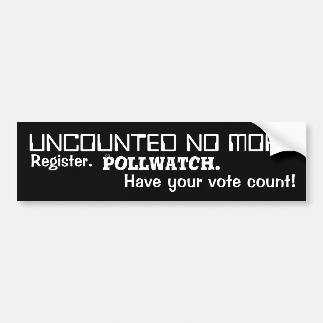 Adesivo Para Carro uncounted não mais (Frente)