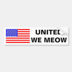 Adesivo Para Carro Unido nós Meow