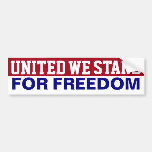 Adesivo Para Carro United We Stand For Freedom Bumper Sticker