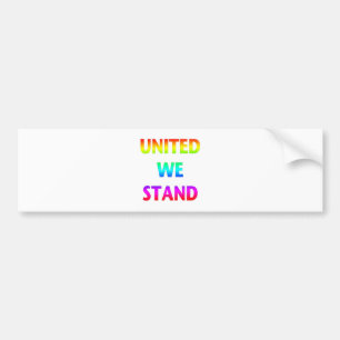 Adesivo Para Carro United We Stand Rainbow