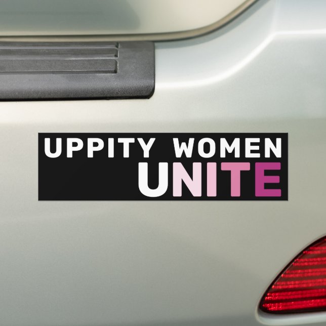 Adesivo Para Carro Uppity Women Unite Bold Pink Feminist Empowerment (No carro)
