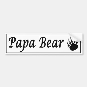 Adesivo Para Carro Urso da papá. Decalque da etiqueta do carro com