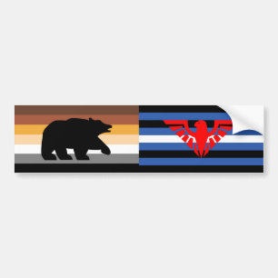 Adesivo Para Carro Urso e orgulho de Eagle