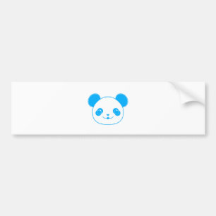 Adesivo Para Carro Urso Panda Azul Kawaii