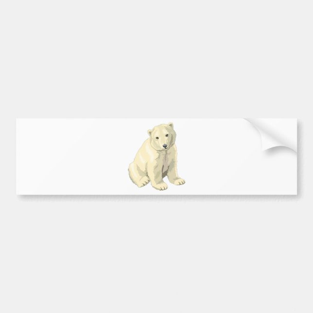 Adesivo Para Carro Urso Polar Fofo (Frente)