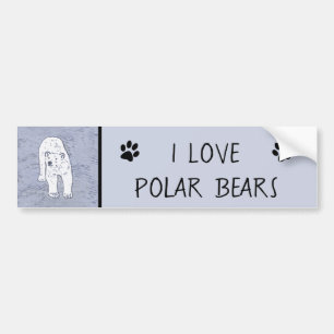 Adesivo Para Carro Urso Polar na Pintura do Gelo - Arte Original da V