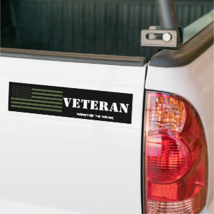 Adesivo Para Carro US Flag ARMY TRIDENT GRN - Veteran - digno de ser 