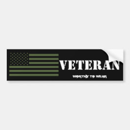 Adesivo Para Carro US Flag ARMY TRIDENT GRN - Veteran - digno de ser
