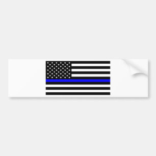 Adesivo Para Carro - US Flag Police Thin Blue Line