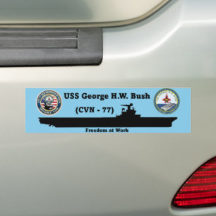 Adesivo Para Carro USS George H.W. Bush (CVN-77) Bumper Sticker