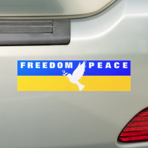 Adesivo Para Carro Vaga da Paz - Bandeira da Ucrânia - Paz - Liberdad