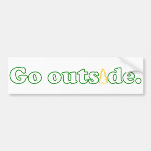 Adesivo Para Carro "Vai autocolante no vidro traseiro do pinheiro da