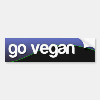Adesivo Para Carro VAI O VEGAN - azul