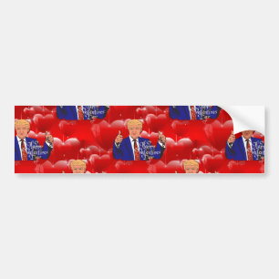Adesivo Para Carro valentines day donald trump