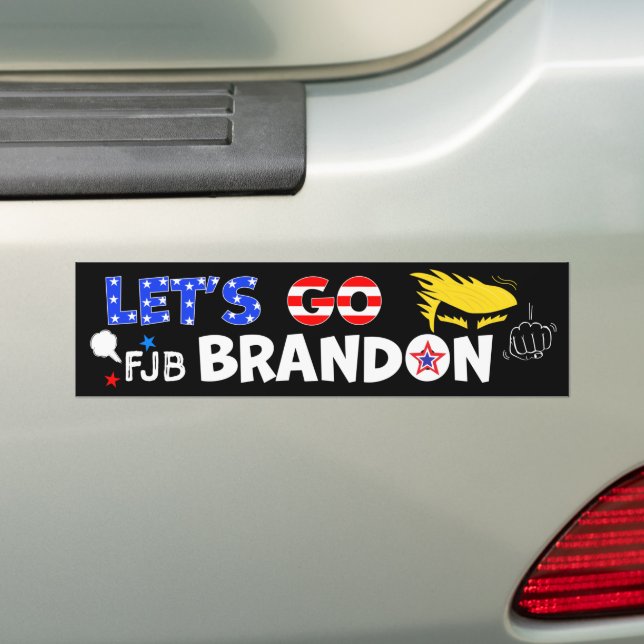 ADESIVO PARA CARRO VAMOS FAZER BRANDON COM TRUMP (No carro)