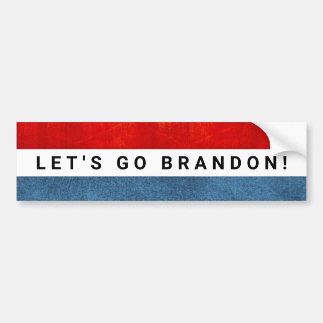 Adesivo Para Carro Vamos Go Brandon Engraçado Político (Frente)