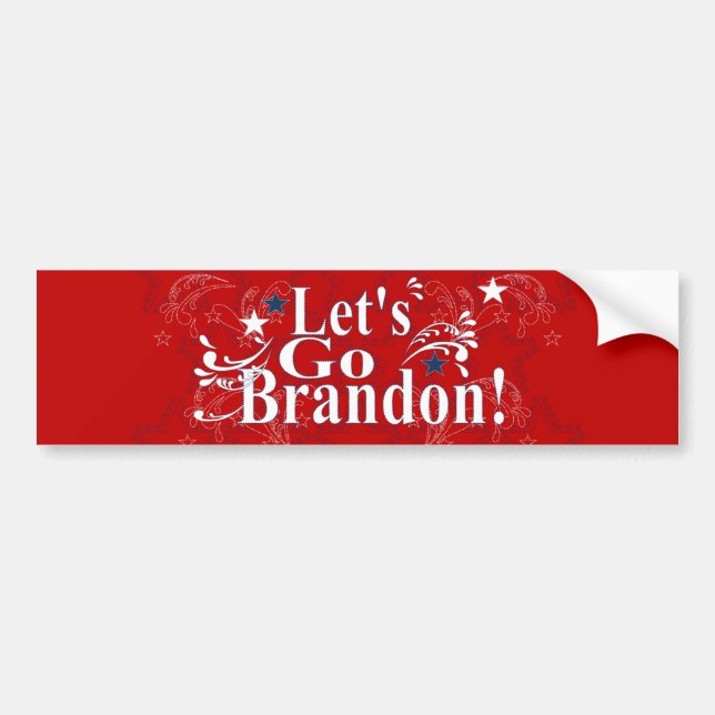 Adesivo Para Carro Vamos Go Brandon Red Patriotic Bumper Sticker (Frente)