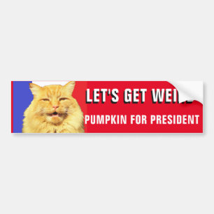 Adesivo Para Carro Vamos Pumpkin estranho para o presidente 2020