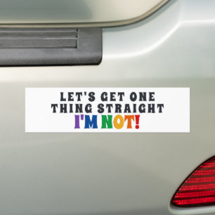 Adesivo Para Carro Vamos Receba uma coisa Hetero Não estou