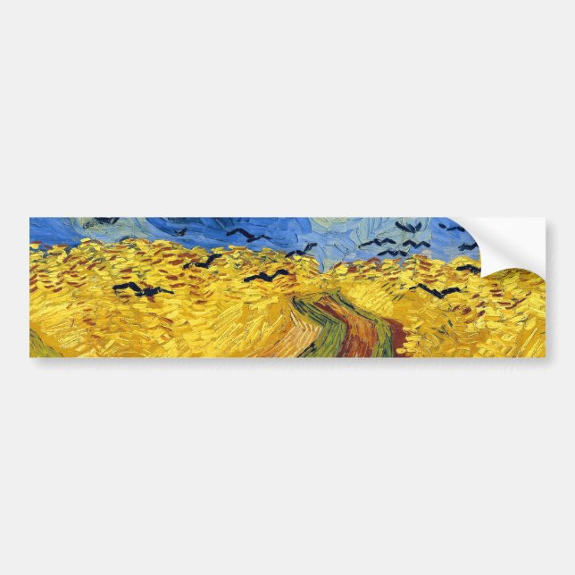 Adesivo Para Carro Van Gogh Wheat Campos Famoso Impressionismo (Frente)