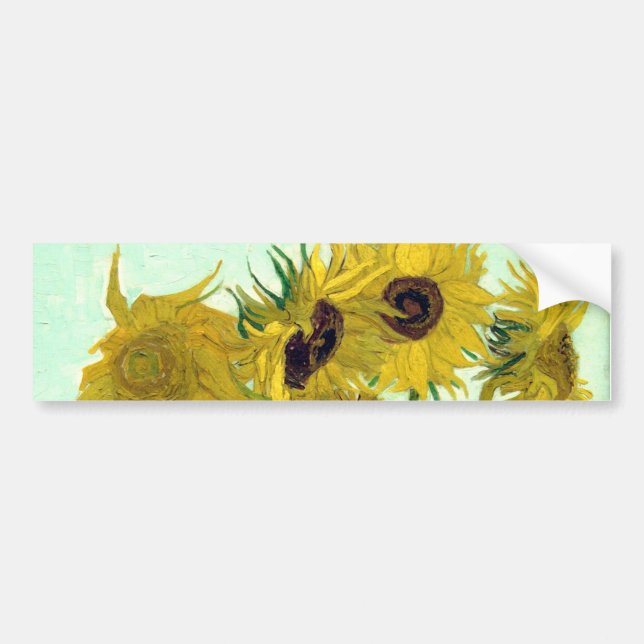 Adesivo Para Carro Vase com Doze Girassóis Van Gogh Fine Art (Frente)