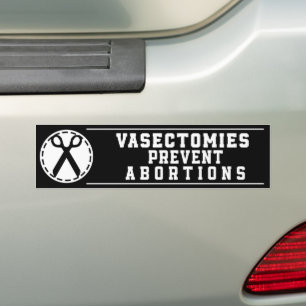 Adesivo Para Carro Vasectomias Prevenem Abortos Pró-Escolha