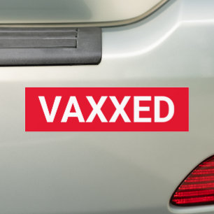 Adesivo Para Carro Vaxxxedo Vermelho e branco de cobertura vacinado