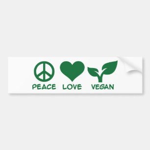 Adesivo Para Carro Vegan do amor da paz