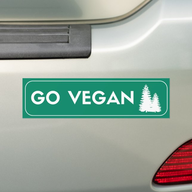 Adesivo Para Carro VEGAN para-choques (No carro)