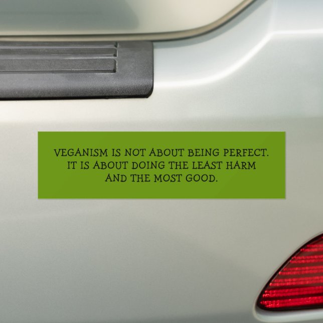 Adesivo Para Carro Veganismo não é sobre ser perfeito. (No carro)