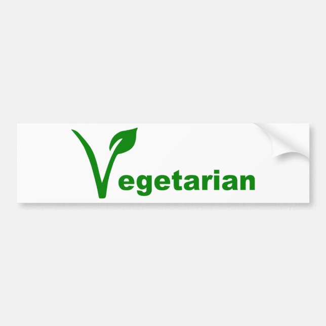 Adesivo Para Carro Vegetariano (Frente)