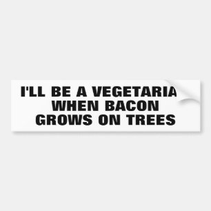 Adesivo Para Carro Vegetariano da árvore do bacon
