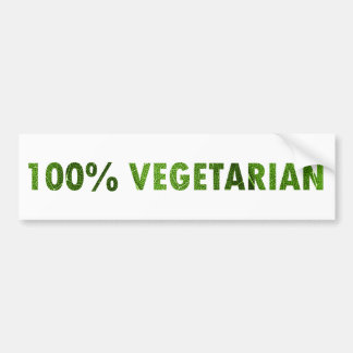 ADESIVO PARA CARRO VEGETARIANO DE 100 POR CENTO
